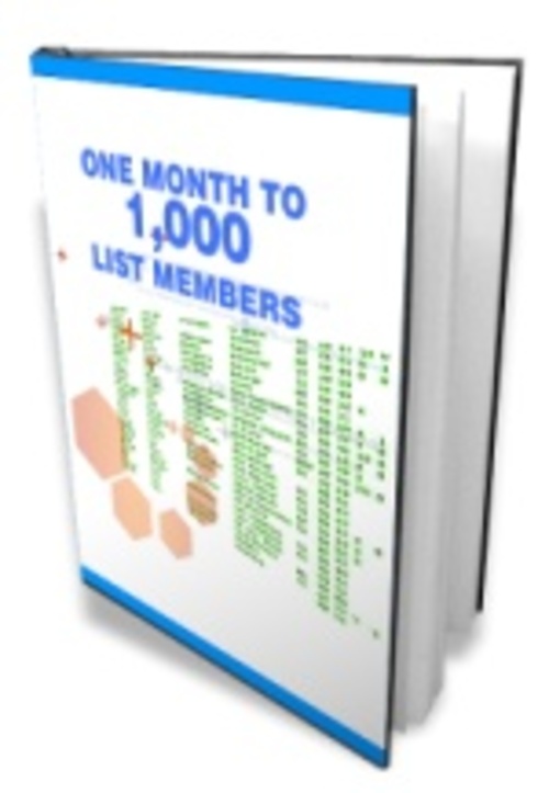 Product picture One Month 1000 members - How to build a list fast
